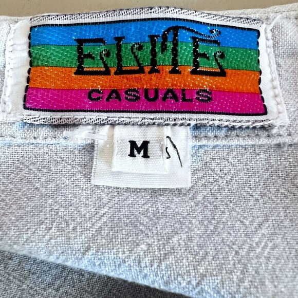 Vtg Elite Western Light Blue Button-Up Shirt W/ Pearl & Bead Floral Design M - Picture 5 of 10